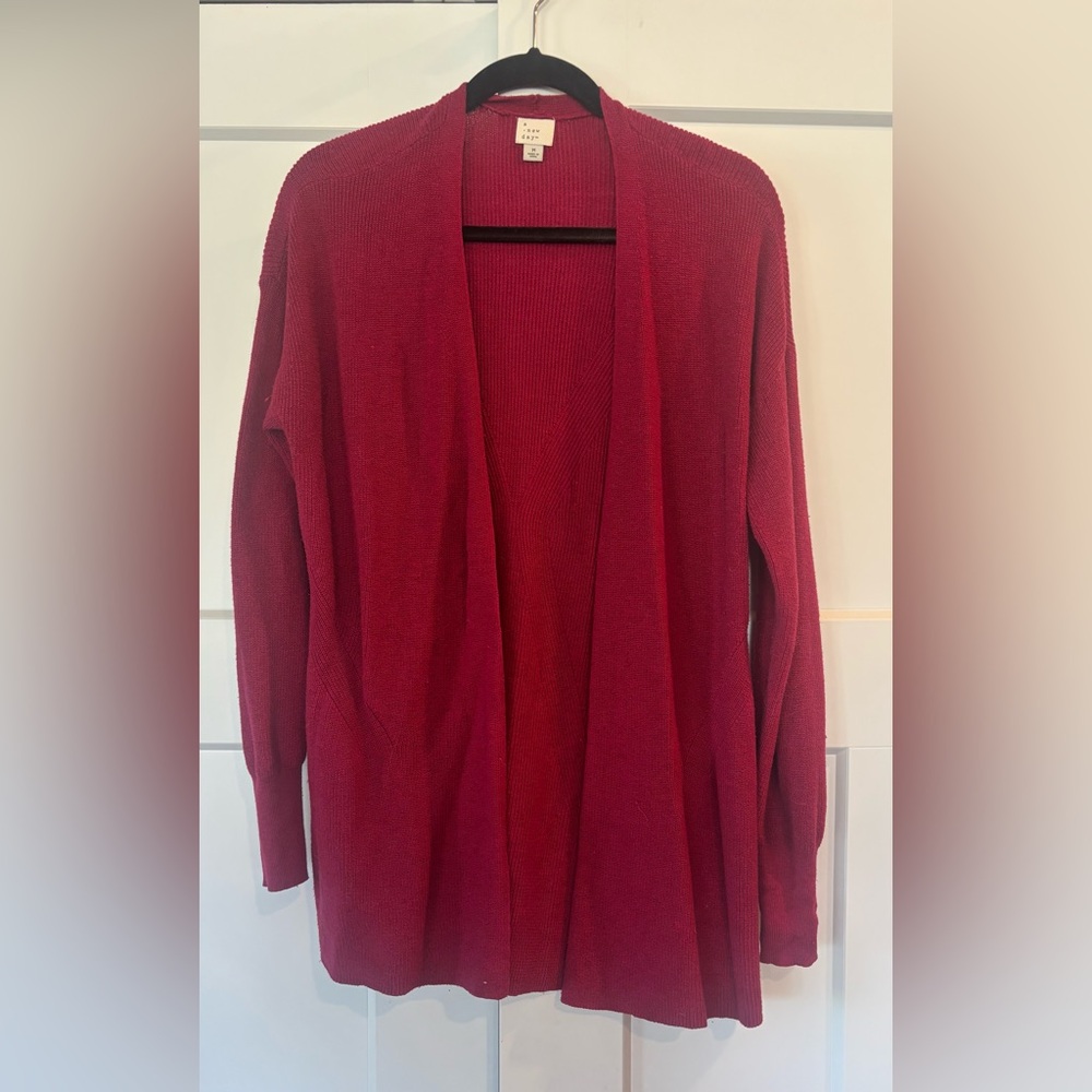 A New Day Red/Pink Knit Cardigan Sweater